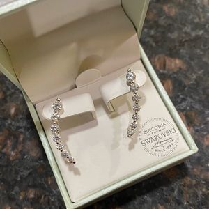 Sterling Silver Earrings with Zirconia Stones